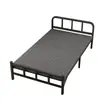 Cama individual plegable para uso doméstico, cama sencilla para dormitorio de adultos, cama de tablero duro para habitación de alquiler, cama de hierro portátil, cama de acompañante, cama extra