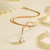 Nuevo Colgante de Gato de la Suerte Redondo de Filigrana Esmaltada para Mujer, Bolsita de Estilo Étnico Retro con Palabras Auspiciosas Literarias, Collar Abrible