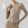Roupa Esportiva Feminina de Veludo Inverno Acolchoada Quente Roupa de Yoga Manga Longa Roupa Externa Pilates Treinamento Fitness Roupa Top
