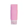 Botellas Recargables de Viaje Estilo Cinturón Más Vendidas Transfronterizas, Botellas Planas para Almacenamiento de Cosméticos, Juego de Botellas Recargables para Artículos de Tocador y Cuidado de la Piel