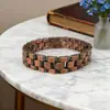 Popular Metal Transfronterizo Europeo y Americano Imán de Cobre Rojo Antiguo Pulsera Retro Fila Ancha Desmontable Pulsera de Pareja