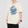 [Entrega rápida] Ice Silk Cool T-shirt Dos Homens Em Torno Do Pescoço Meia Manga Moda Marca Avançada Roupas Do Início Da Primavera Estilo Japonês Simples Curto