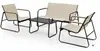 Juego de mesa y sillas de exterior para ocio, mesa y sillas de aluminio, juego de sillas de mimbre para patio y jardín, juego de mesa y sillas de tres piezas para balcón, directo del fabricante