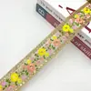 Tira Bordada de Lentejuelas Multicolor Dihong, Encaje Dorado de 4.5 cm de Ancho, Encaje de Estilo Étnico Vintage para Accesorios de Ropa