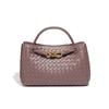 Bolso Horizontal de Lujo Ligero y Alta Calidad para Mujer, Bolso Tote de Mano Totalmente Tejido a Mano, Bolso Bandolera para Viajero, Bolso Cuadrado Pequeño
