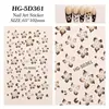 Maillard Flor do Diabo Adesivo de Unha Relevo Tridimensional Colorido Flor de Cinco Pétalas Decoração de Adesivo para Nail Art Estilo Hg