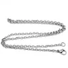 Joyería Transfronteriza Acero Inoxidable Collar para Hombre Cadena de Acero Inoxidable Cadena Europea y Americana en Forma de O Cadena Cruzada Accesorios Cadena con Colgante para Mujer