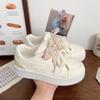 Zapatos Blancos de Suela Gruesa Estilo Campus para Mujer Tendencia Ins 2025 Nuevo Otoño Zapatos de Pan para Estudiante Tenis Versátiles de Nicho