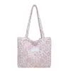 Bolso de mano retro estampado, bolso de hombro para el trabajo, elegante y con estilo, diseño horizontal para mujer, gran capacidad, bolso tote práctico con una estética fresca y sencilla