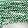 Muestra gratis en stock cuerda doble color verde blanco cuerda doble color cuerda para bolsa doble color cuerda de poliéster doble color cuerda de malla 4.0