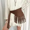 Cinto de Pelúcia Outono e Inverno Corrente de Cintura Trançada Boêmia Feminina Estilo Étnico Y2K com Acessórios de Roupas de Nicho High-End