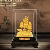 Ornamento de Veludo Dourado Vela Suave Velheiro para Casa, Hall de Empresa, Mesa de Escritório, Negócios, Inauguração de Casa, Artesanato Banhado a Ouro