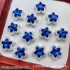 Estrela de Cinco Pontas de Zircônio Estrela-do-Mar Multicolorida Oito Furos Flor de Cinco Pétalas Contas Espaçadoras Pulseira de Cristal Contas DIY Acessórios para Colar
