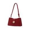 Bolso de novia rojo para boda 2021, nuevo y moderno bolso de mano tipo bagel, bandolera de un solo hombro, bolso de boda portátil para mujer.