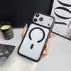 Funda Transparente para Teléfono con Sensación de Piel para Apple 18Promax con Atracción Magnética, Funda Protectora Anti-Caídas de Gama Alta para iPhone 17, Funda Protectora para iPhone 15