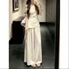 Conjunto OOTD súper elegante, un conjunto completo de camiseta de manga corta de un solo hombro de nuevo estilo 2026 para mujer y pantalones anchos de verano conjunto de dos piezas