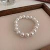 Pulseira de Pérolas Elástica Simples Retrô Francesa para Meninas, Pulseira de Contas, Pulseira de Joia de Mão de Alta Qualidade