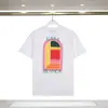 Camiseta de comercio exterior fuente nicho verano nuevo estampado logo Casablanca camiseta de manga corta mujer 100% algodón puro