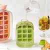 Botella de Agua con Cubitos de Hielo Estilo Transfronterizo, Cubitera de Hielo de Relleno a Presión Dos en Uno, Caja de Hielo, Fabricador de Hielo, Molde Portátil de Cubitos de Hielo de Aspecto Premium