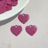 Coração Pintado Etiqueta com Texto Colorido Coração de Pêssego de Lado Duplo Coração de Liga Chaveiro Pulseira Acessórios de Pingente para Bolsa