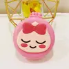Bonito peine plegable con pequeño espejo cosmético, peine de masaje con cabeza de cojín de aire portátil, peine portátil de plástico de dibujos animados con airbag