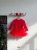 Roupas Infantis Jenny Roupa de Inverno para Bebê Menina Saia de Tule Forrada com Fleece Top com Painéis Leggings Versáteis para Meninas Conjunto