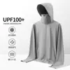 Roupas Esportivas ao Ar Livre Transfronteiriças de Seda de Gelo com Proteção Solar para Homens no Verão, Aba Larga, Anti-UV, Finas, Respiráveis para Pesca