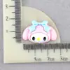 Hebilla de Zapato de Goma Color Crema Parche de Resina Kuromi Funda para Teléfono Móvil Pasador DIY Perro de Orejas Grandes Taza de Agua Accesorios de Joyería