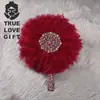 Leque de Penas de Casamento Africano, Leque de Dança, Leque para Show de Cheongsam, Leque de Renda Hanfu, Leque de Dança Feminino, Leque Redondo Grande de Celebridade da Internet
