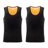 Colete Térmico Masculino de Veludo Dupla Face para o Inverno com Acolchoamento de Veludo, Roupa Íntima de Base Próxima ao Corpo, Colete Masculino com Gola Redonda, Peça Dupla
