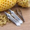 Cuchillo de piña para el hogar, pelador de acero inoxidable, pinza para piña, pelador de papas, pinza para piña, herramienta para excavar ojos de fresa