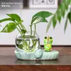Gatito lindo, gato siamés, rana, pesca, jarrón hidropónico, recibidor, mueble de vino, mueble de TV, decoraciones para escritorio de oficina