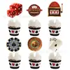 Banderola Temática Casino Poker Transfronterizo Adorno Espiral para Pastel Decoración Fiesta Navideña Suministros para Montaje de Escena