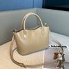 Bolso de piel auténtica para mujer, novedad de 2024, bolso de hombro informal de piel de vaca, bolso de mano de gran capacidad.