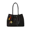 Bolso Tote Tejido Retro para Viajes Diarios para Mujer, Gran Capacidad, Cuero Suave Texturizado, Hombro Único/De Mano, Elegante, Bajo el Brazo, Bolso de Moda