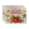 Amazon Manteles Navideños Muñeco de Nieve Árbol de Navidad Manteles Decoración de Mesa de Comedor Occidental Manteles Aislantes Fiesta Navideña