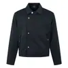 26340 High Street Otoño Invierno Americano Motociclista Punk Solapa Desestructurada Diseño Chaqueta Corta Ancha Casual para Hombre