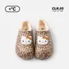 2026 Nuevas Zapatillas de Algodón Gruesas con Lunares Lindas de Otoño e Invierno Genuinas Sanrio para Mujer, Zapatos de Algodón Impermeables para Uso en Exteriores