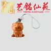 Madera de ciprés 12 signos del zodíaco lindo animal de dibujos animados cadena para teléfono colgante decoración de bolso para hombres y mujeres, regalo coleccionable