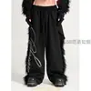 Sudadera con Cremallera y Mangas Largas Y2K Conjunto de Sudadera y Pantalón de Chándal Sudadera con Capucha Punk Estilo Callejero Oscuro Hip-Hop Ins