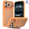 Nueva funda de teléfono con soporte de cámara Apple 17pm con acabado mate, agujeros precisos, botones y orificio para cordón para iPhone 16 Pro