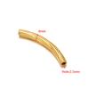 Colgante horizontal en espiral de acero inoxidable dorado de 37 mm de longitud con forma de codo, ideal para hacer pendientes, collares y pulseras, accesorios de joyería al por mayor.