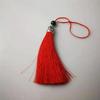 Borla de cuentas verdes de 8 cm, colgante DIY para abanico de orejas, accesorio de ropa, marcapáginas, regalo de fábrica