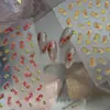 Nuevas Pegatinas para Uñas de Carpa de la Suerte Tridimensionales, Llenas de Fortuna, Pegatinas Adhesivas para Uñas con Foil Dorado, Decoraciones para Teléfono y iPad