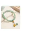 Aventurina Natural Jade Cristal de Agua Cuentas de Ábaco Colgante Multigemas Pulsera Piedra de Jade Ámbar Estilo Chino Adorno de Arte Accesorios Venta al por Mayor