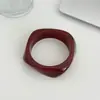 Nuevo Pulsera de Resina Degradada de Macarrón Transfronteriza, Pulsera Ancha Cuadrada de Forma Irregular, Joyería de Diseño de Nicho