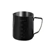 Jarra para Latte Art de Acero Inoxidable 304 Transfronteriza con Pico Delgado, Taza Colorida para Latte Art, Jarra para Espumar Leche de Café con Marcas de Medición Internas y Externas