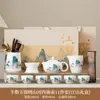 Juego de Té de Porcelana Blanca China Retro Regalo de Negocio Corporativo Tetera para Eventos Felices Creativos Recuerdo Personalizado
