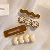 Novo Milk Curry Color Hairpin Side Clip Lado das mulheres Cute Hairpin Duckbill One-word Clip Bangs Clip Headwear Clip