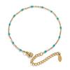 Pulsera de gota de aceite transfronteriza diseño nicho ins acero inoxidable esmalte cadena cruzada joyería europea y americana pulsera de cuentas
